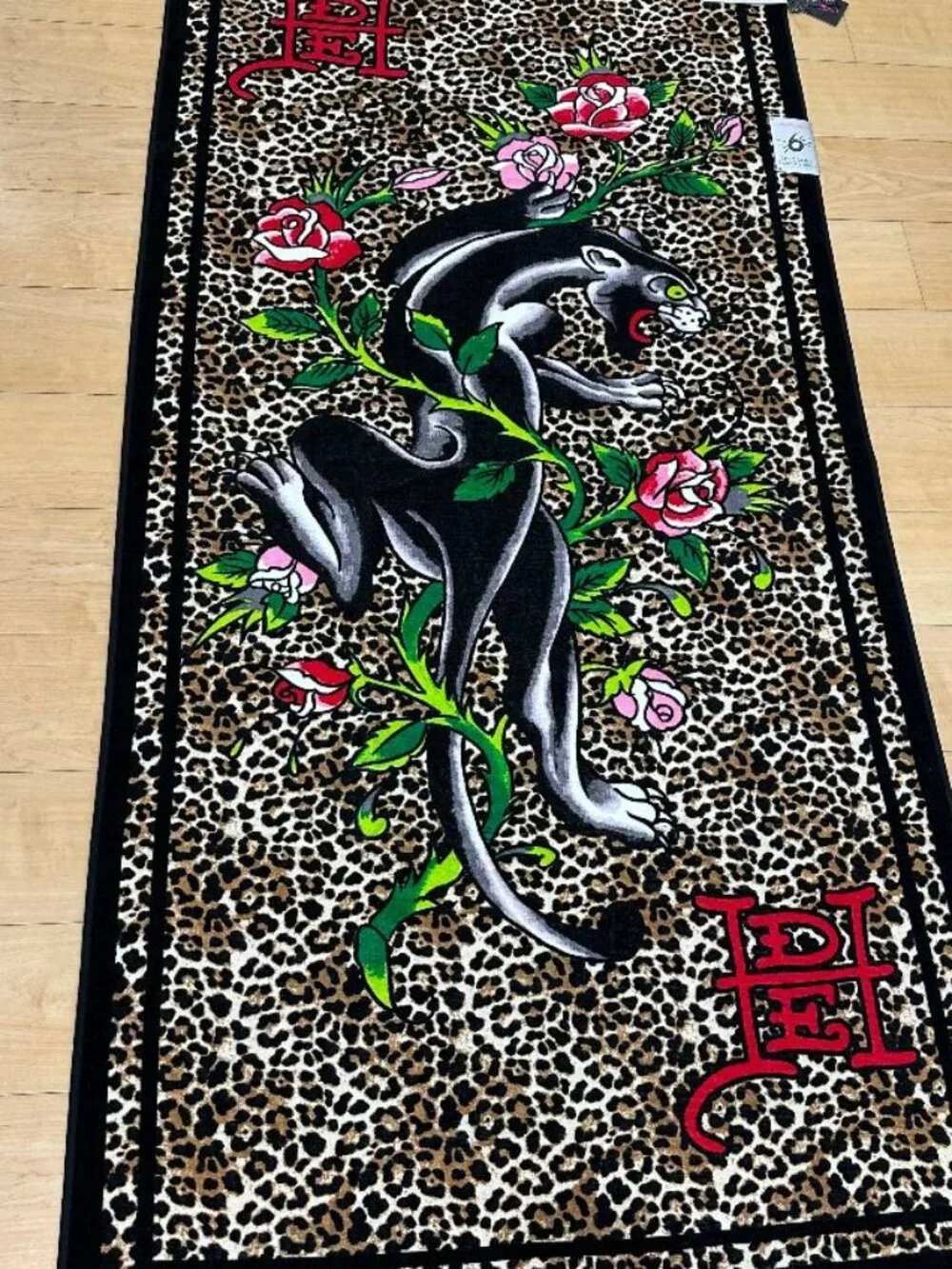 NWT ED HARDY Oversized Beach Towel 100% cotton 36